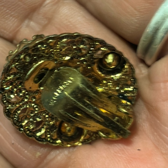 W Germany Filigree Art Glass Earrings - Picture 5 of 8